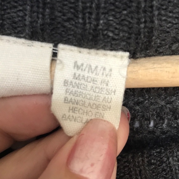 Ripe Knit Tunic Sweater Dress gray tan striped Medium - Picture 7 of 11